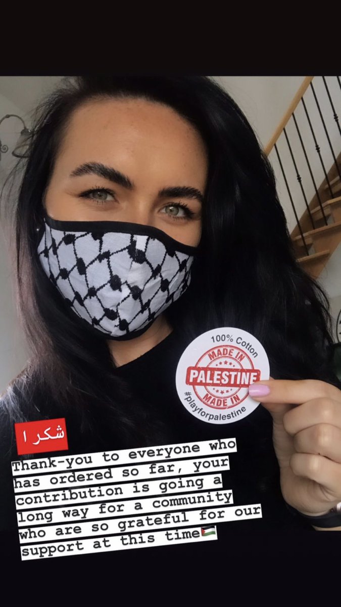 SarahJaneMaskey's tweet photo. Due to the restrictions, it’s been harder to sell the last batch of masks made in Palestine &amp; send the profits back to Palestine. Please DM if you’d like one. ** Only reversible black pictured available ** RTs appreciated 🇵🇸 https://t.co/AvmyrLcx6F