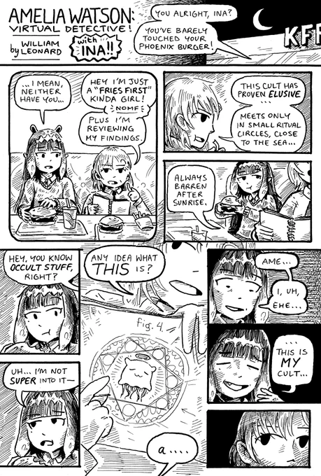 in today's virtual detective adventure, amelia learns a valuable lesson: always bring a friend... #inART #ameliaRT #iname 