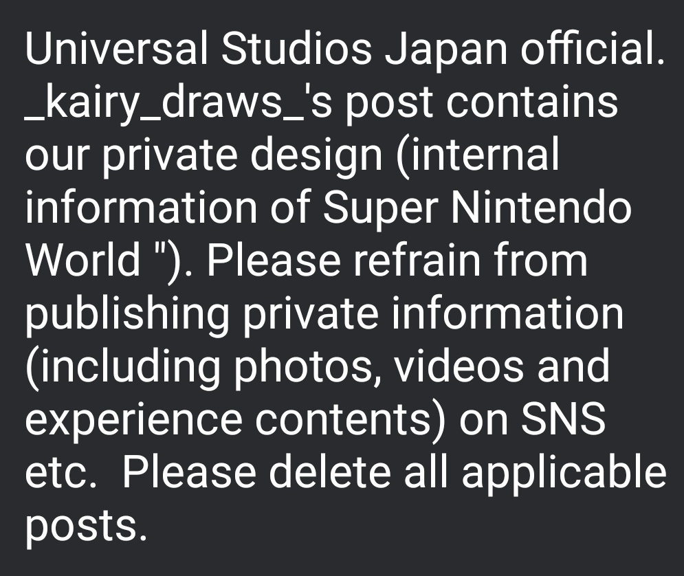 Thanks for the ft and crediting me for those @DisneyDan ✨
Let's pray USJ doesn't take down your video cause they're hunting down people who share pictures of the park and the costumes.
They made me delete a tweet with pics of the Toad mascot due to copyright? 
