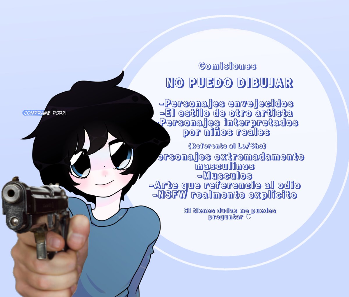 Cozopann's tweet photo. COMISIONES ✨ ABIERTAS

-Los pagos únicamente pueden realizarse mediante PayPal

-Se dará la mitad del pago una vez el boceto sea aprobado por el cliente y la otra mitad será dada una vez se entregue el dibujo terminado

¡Si tienes alguna pregunta, no dudes en comentar! https://t.co/8blyidVilh