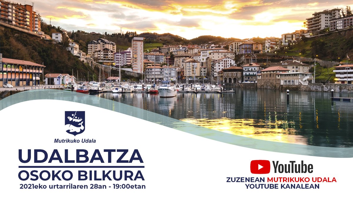 Ostegunean ospatuko den Udalbatzaren Ohiko Osoko Bilkura, lehenengo aldiz, zuzenean jarraitu ahal izango duzue Mutrikuko Udala Youtube kanalean.
youtube.com/watch?v=5K9-xg…