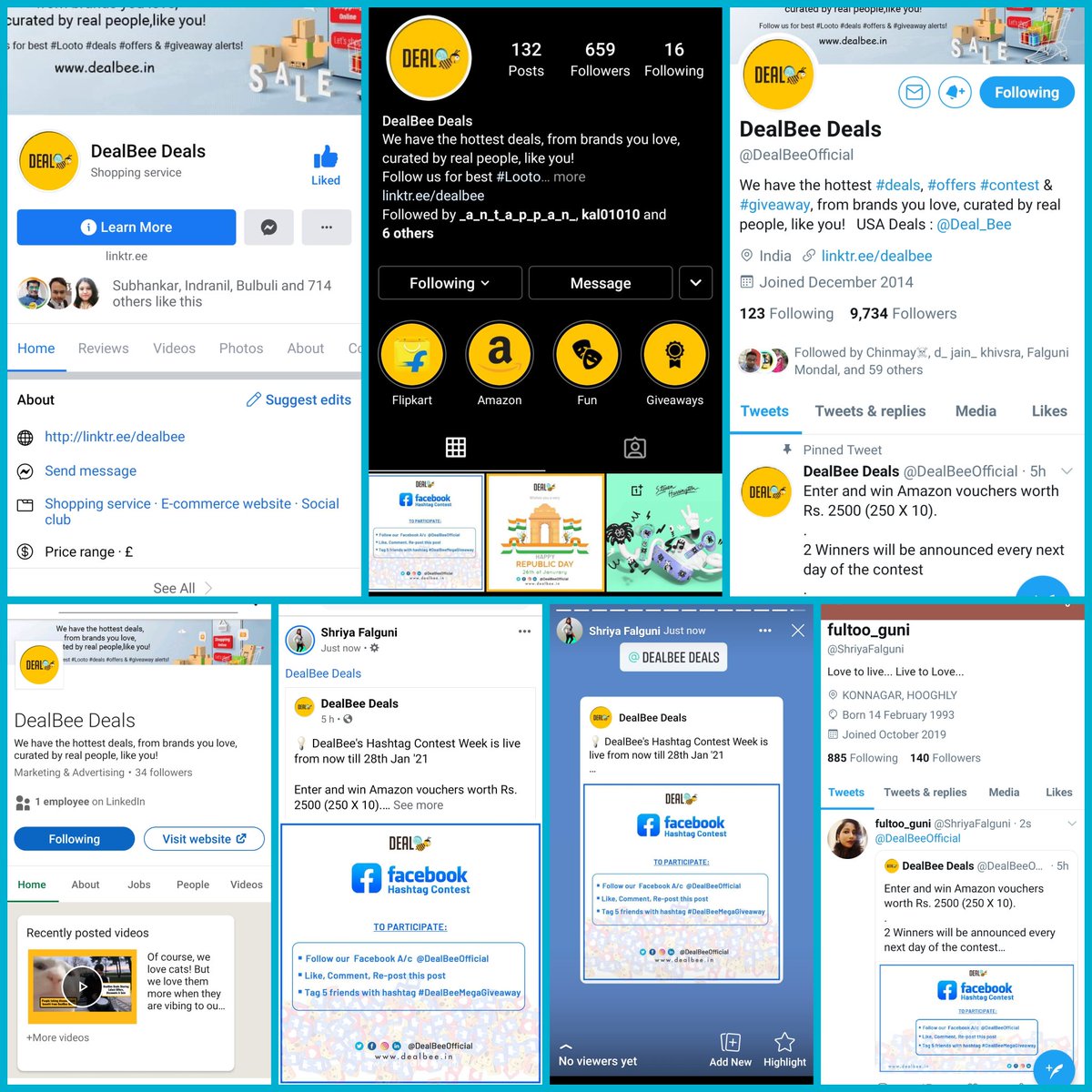 ShriyaFalguni's tweet photo. @DealBeeOfficial #DealBeeMegaGiveaway #ContestAlert #Giveaway #HashtagContest #Offers #Discounts #Sale #AmazonVoucher
@UttaraDas3
@VijayKrishnaDa6
@AnkitaB91896065
@Ankitariya21
@Hirak7878
@Subhank69937011
@SoumabhaMisra
@DIPAKMISRA8
@madhabi_misra
@Antony0762
@Im_ArupDas
@KpParmar98 https://t.co/4ET2A7bBSZ
