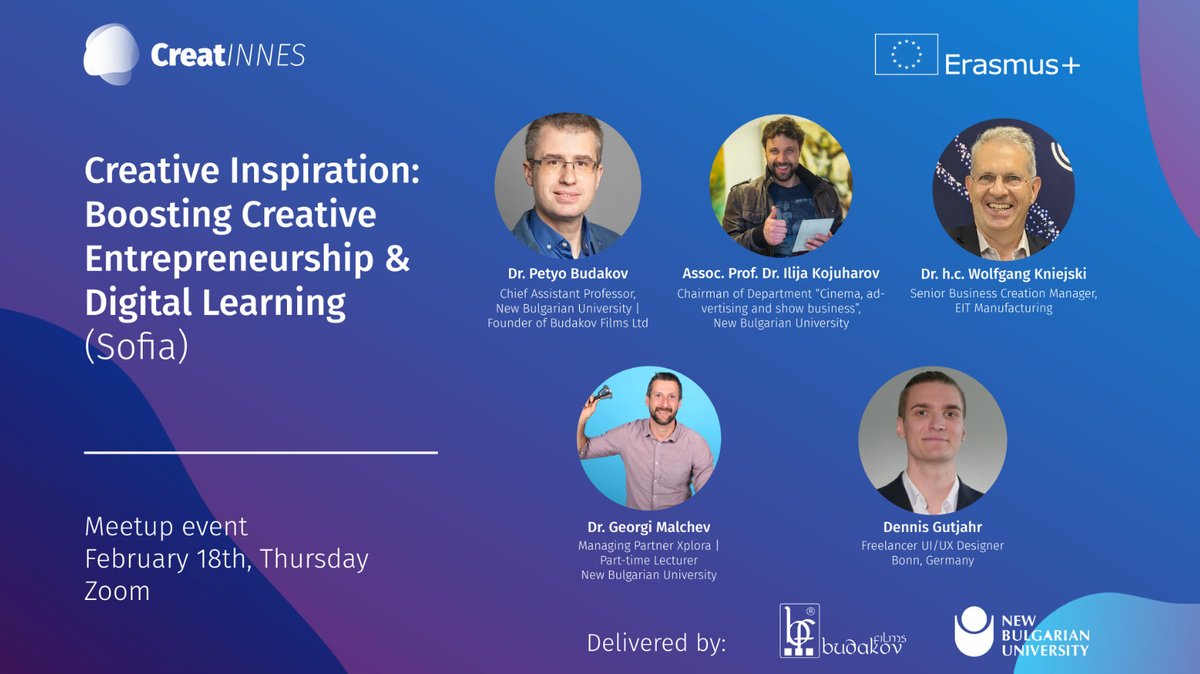 🔔NEWS on the E.N.T.E.R. Network!🔔
Creative Inspiration: Boosting Creative Entrepreneurship &amp; Digital Learning. Time: February 18th, Thursday, 09:00 – 11:00 CET
enter-network.eu/creative-inspi…
#creative #inspiration #entrepreneurship #digital #learning #online #event #join #sofia