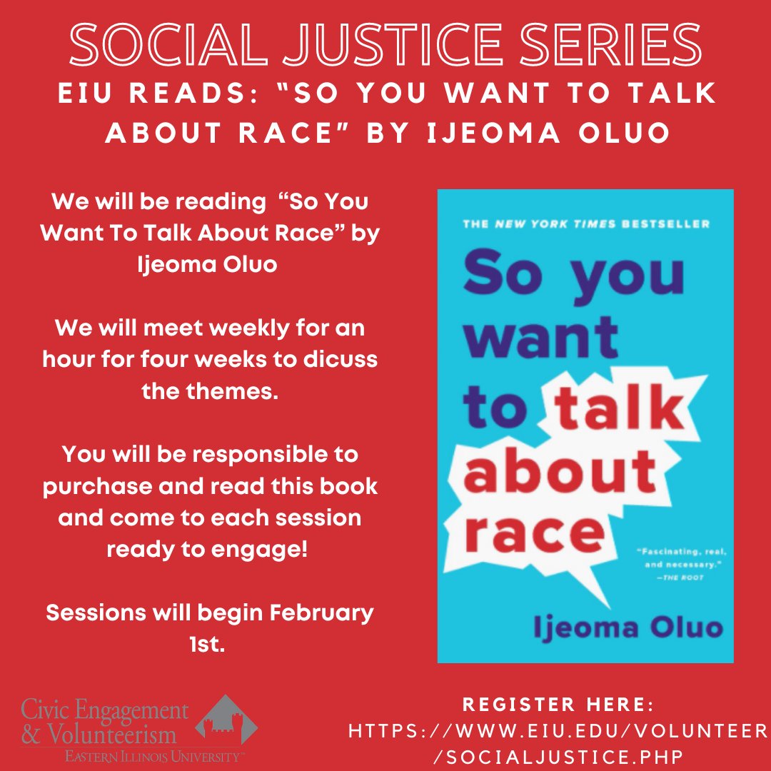 Booth Library, EIU (@boothlibrary) on Twitter photo Want to participate in EIU Reads? Access a free ebook or audiobook of "So You Want to Talk About Race" through the Digital Library of Illinois via the Booth website, library.eiu.edu! All you need is your Panther Card! <a href="/EIUEnglish/">EIU English Dept.</a> @LumpkinCollege <a href="/EIUvolunteers/">EIUVolunteers</a> <a href="/EIU_OIAE/">Office of Inclusion and Academic Engagement</a> Want to participate in EIU Reads? Access a free ebook or audiobook of "So You Want to Talk About Race" through the Digital Library of Illinois via the Booth website, library.eiu.edu! All you need is your Panther Card! <a href="/EIUEnglish/">EIU English Dept.</a> @LumpkinCollege <a href="/EIUvolunteers/">EIUVolunteers</a> <a href="/EIU_OIAE/">Office of Inclusion and Academic Engagement</a>