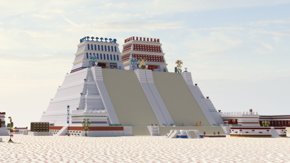 TlatoaniCraft's tweet image. [Minecraft] Tenochtitlan: Huey Teocalli "Templo Mayor" facade and Interiors - Tlaloc &amp;amp; Huitzilopochtli.

Support this proyect and download the city at:
patreon.com/Tlatoani

#MinecraftTenochtitlan