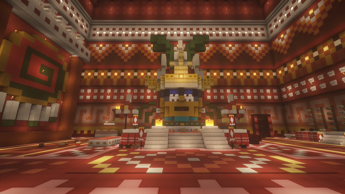 TlatoaniCraft's tweet image. [Minecraft] Tenochtitlan: Huey Teocalli "Templo Mayor" facade and Interiors - Tlaloc &amp;amp; Huitzilopochtli.

Support this proyect and download the city at:
patreon.com/Tlatoani

#MinecraftTenochtitlan