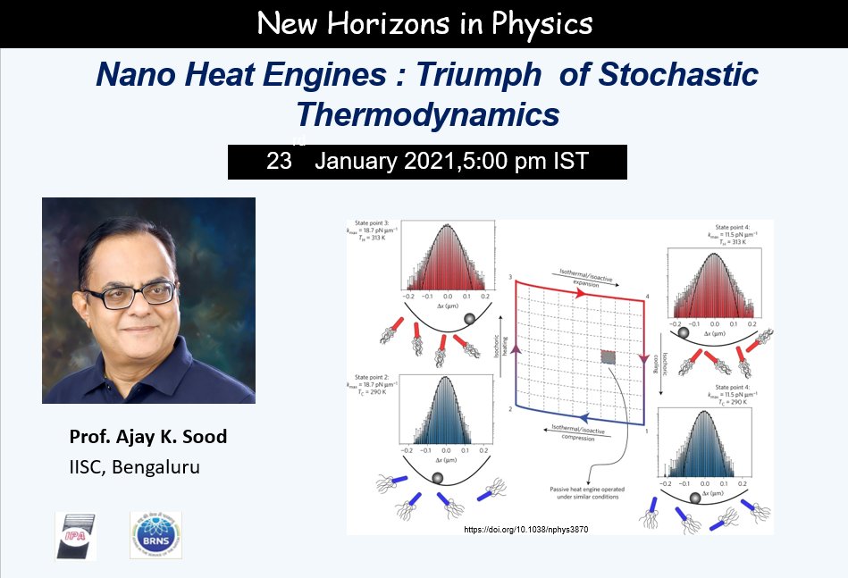 New talk on nanoscale heat engines discusses our recent work on bacterial machines, synergistic coupling of nano-engines, and "photon phantom" that enables activity-by-design: youtu.be/OrDeNs8WPTY 
#ActiveMatter #Stochastic #Thermodynamics