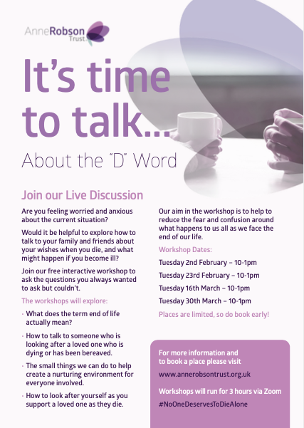 There are a few spaces left for our "It's Time to Talk" workshop on Tuesday 2nd February - visit our website to sign up! They are free to join - why not give it a go?
100% of attendees have said they would encourage others to sign up!