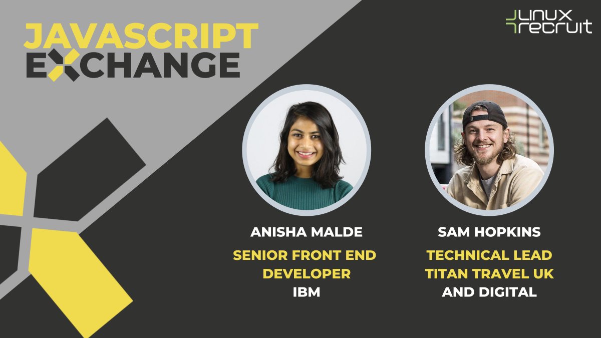 JSX January is kicking off at 5:30pm - join us in 5 minutes to hear from Anisha Malde, Senior Front End Developer <a href="/IBM/">IBM</a> and Sam Hopkins, Technical Lead for <a href="/titantraveluk/">Titan Travel</a> <a href="/AND_Digital/">AND Digital</a>. 

Click below to join our virtual event:
bit.ly/3sTpoKv

#javascript