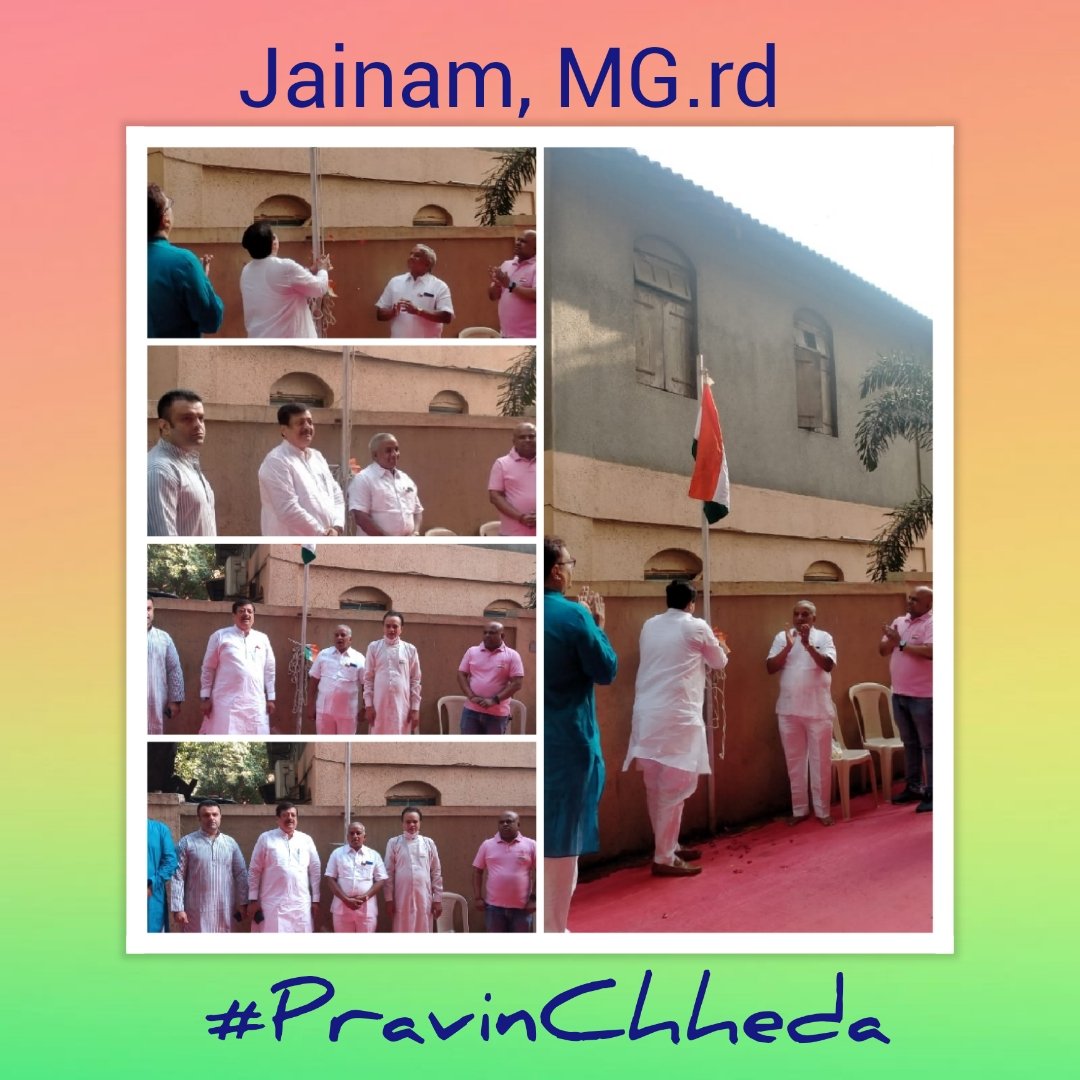 chheda_pravin's tweet photo. Today Tuesday #26thJanuary #RepublicDay Flag Hosting and Other Programs in #Ghatkopar
#BJPOffice #swamivivekanandlibrary #EastWestBridge #Jainam #RajawadiNaka #PremAashish #NeelkanthRegent #SkylineOasis #LBSMarg #ViniyogTrust #BloodCamp #Sastrinagar #SanghrshRikshaChalakMalak (2) https://t.co/8FoSrfMjhP