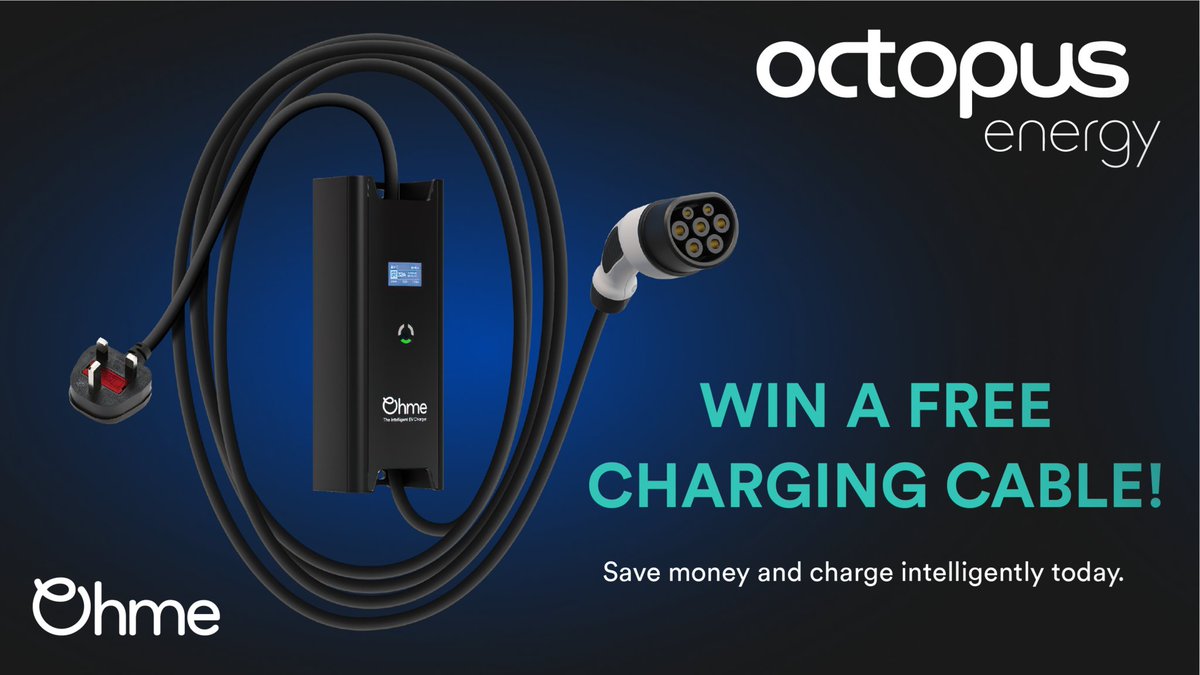 OhmeEV's tweet image. THIS WEEK ONLY! ⚡️
Are you an Octopus Energy customer? Buy a charging cable now and you’ll automatically be entered into our prize draw to get all your money back! ⚡️

Just fill out this form here 👉 bit.ly/3a3l9Dz

#competition #prizedraw #freecharger