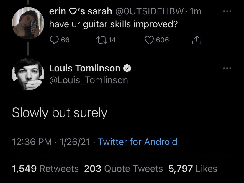 📲| Louis in reply to a fan!