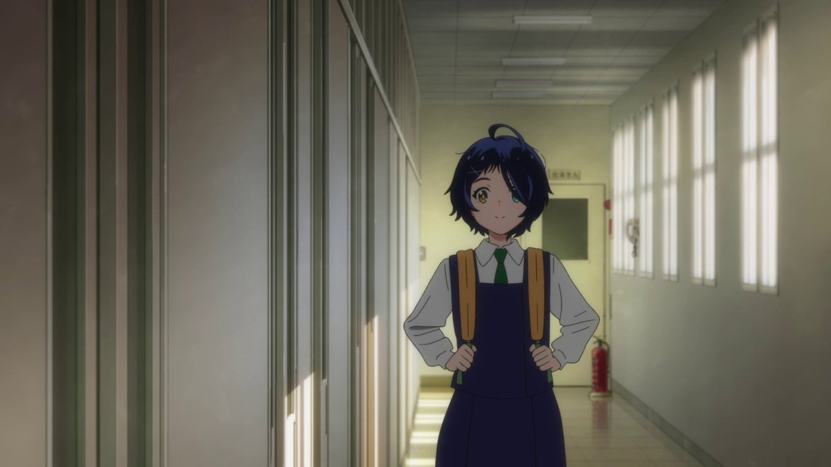 I have no idea what's up between the teacher and Koito, it doesn't look good, hella sketchy. Anyways, clear division imagery here with the door and Ai not stepping beyond the entryway once again showing how her past self used to avoid confronting issues.