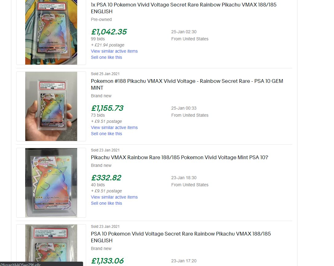 zachwild12's tweet photo. @garyvee @TeamGaryVee  Hey Gary! Saw your posts on the value of pokemon cards. Here is another Pokemon card that has only just come out! The potential is massive! This card could be worth a fair whack in the future! I have attached non-graded, PSA 9 and PSA 10 values! https://t.co/nZhtUT5R3d