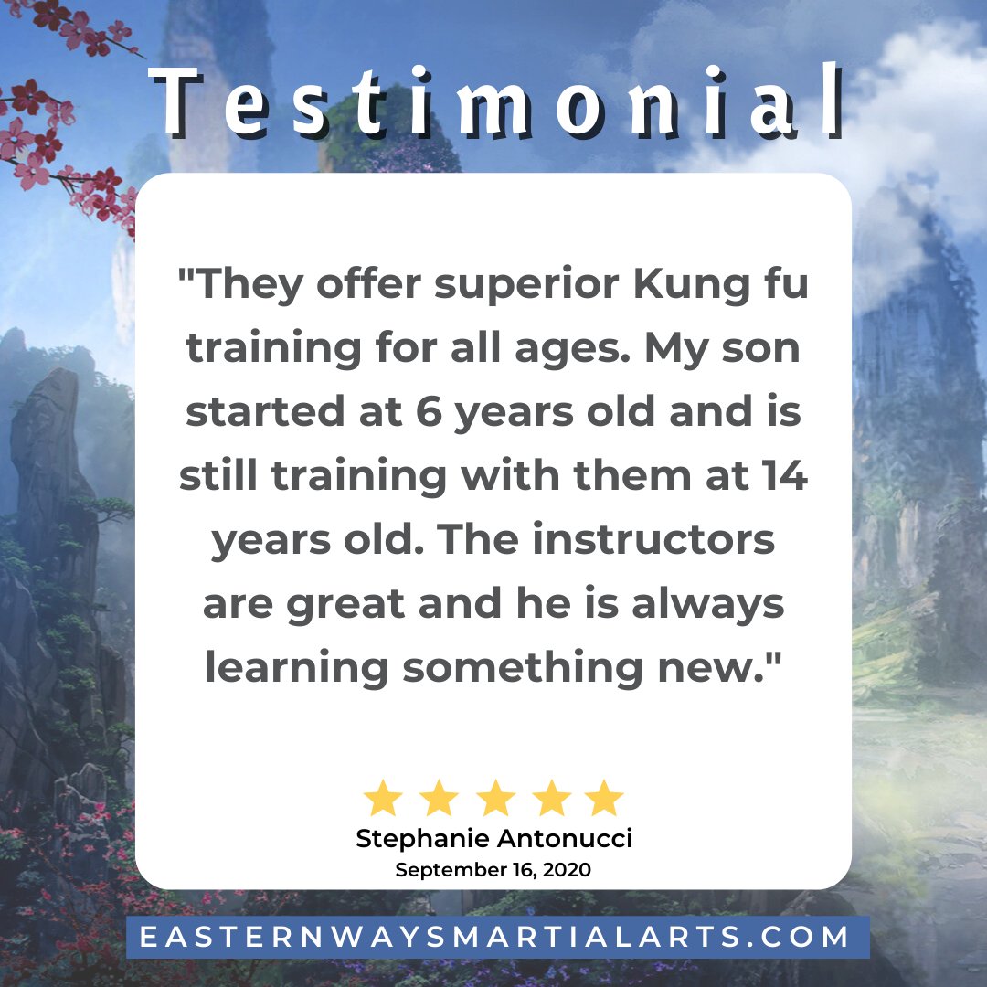easternways's tweet image. #TestimonialTuesday 💪 

Curious if your child would benefit from learning Kung Fu? Schedule a free trial lesson here!👉 easternwaysmartialarts.com

#EasternWaysKisdafe #EasternWays #MartialArts #KungFu #TaiChi #SelfDefense #Health #Wellness #Fitness #Sacramento #Folsom #ElkGrove