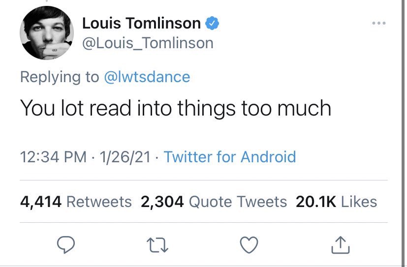 📲| Louis replying to a fan!
