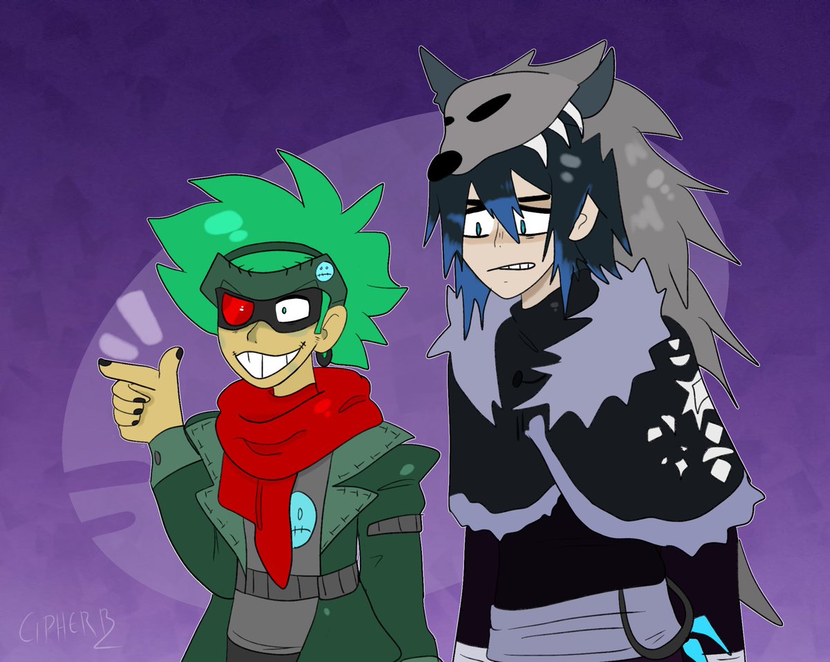 VolticGlitch's tweet image. For real THIS TOOK SO LONG! (Would appreciate some hearts, man)

Have a dumbass and his babysitter/Bodyguard

#oc #ocart