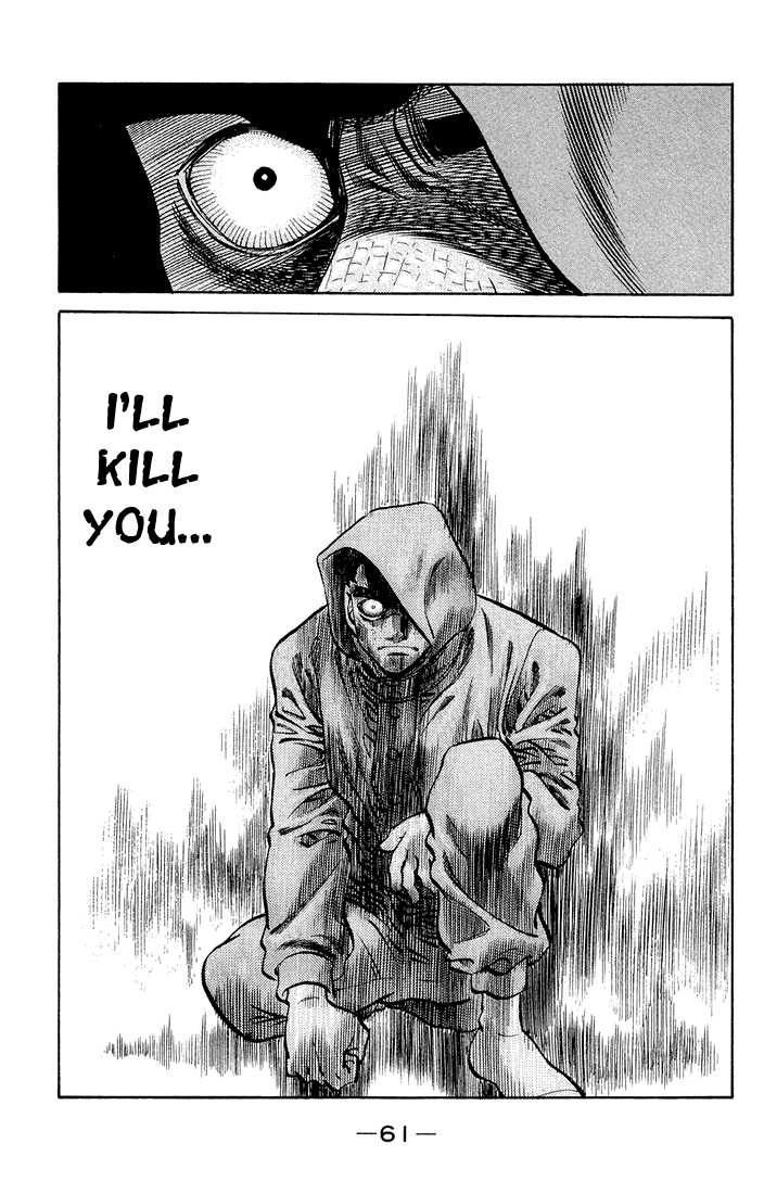 In the next couple of chapters, we see the length that Takamura goes to in order to be able to make the weigh-in. He practically pushes his body to its absolute limits, abusing himself anytime possible just to loss any weight that he possibly can. Again I wondered why.