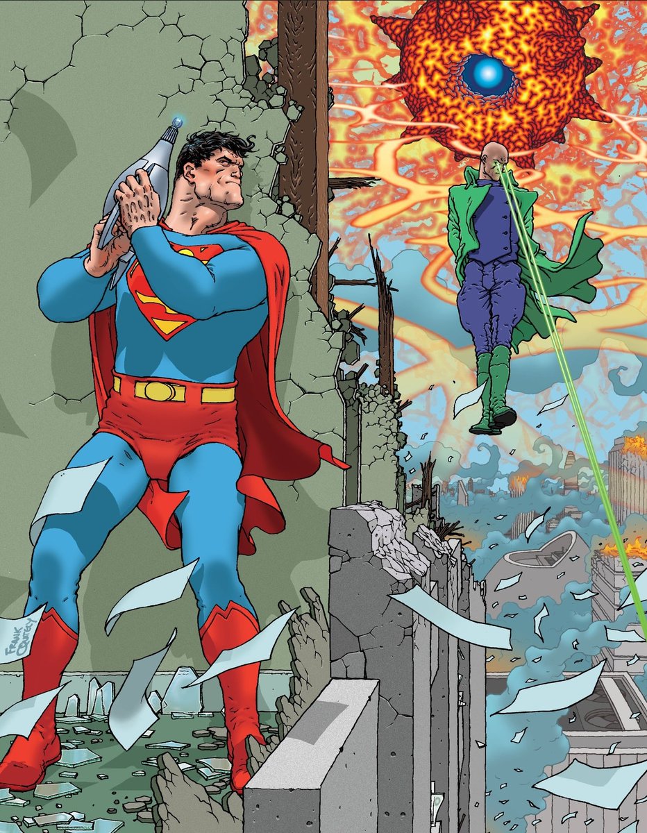 What you all say we close the book on All-Star Superman?I love this cover. Clark being corned, the last thing between Earth and utter annihilation; Lex at his peak as he destroys Metropolis. It's not what you would expect for the cover to close off this series.