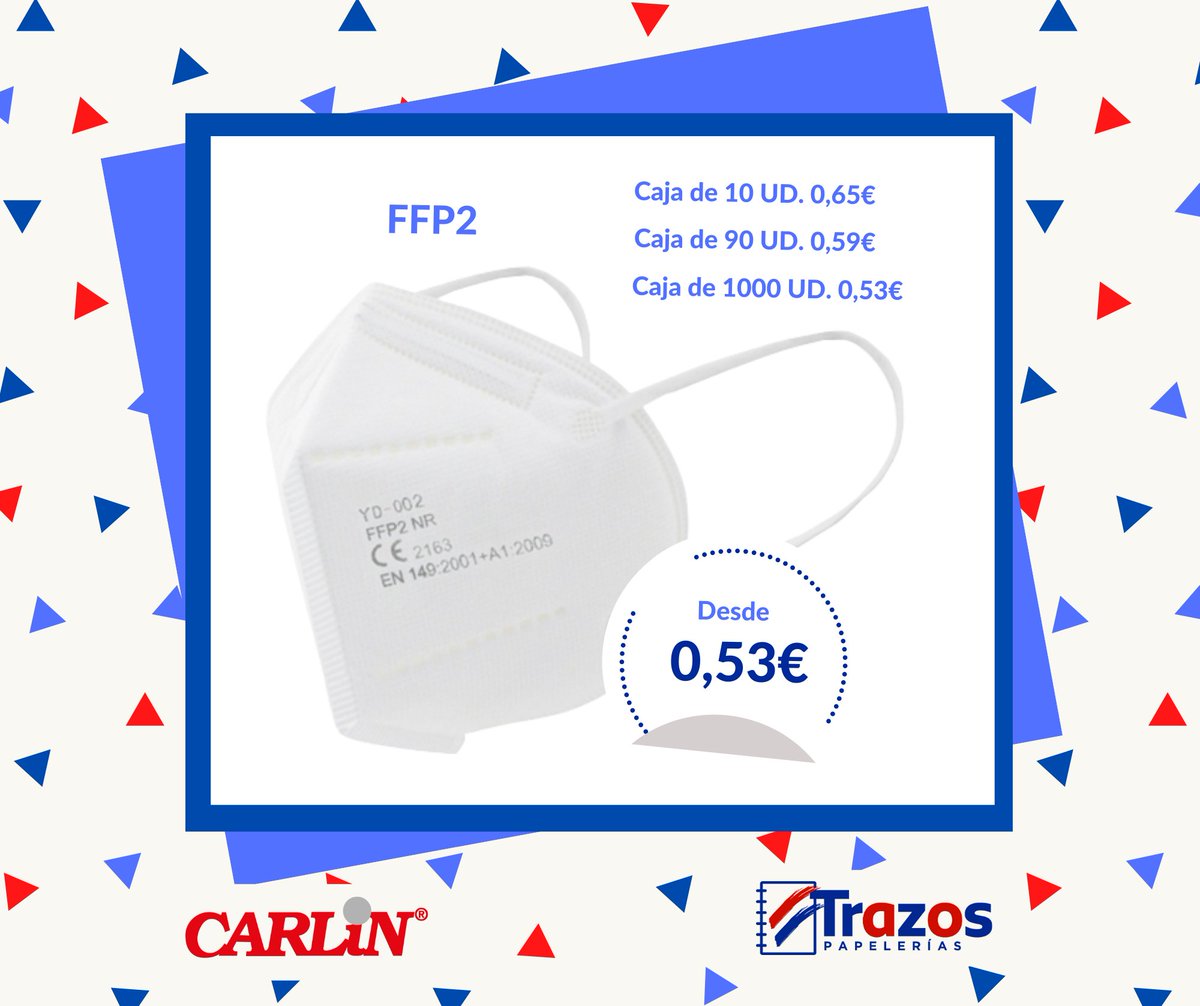 TRAZOS14's tweet photo. #mascarillas FFP2 #PROMO Consigue tus mascarillas FFP" al mejor precio en https://t.co/04BBdTNVae https://t.co/oPBPt9liL9