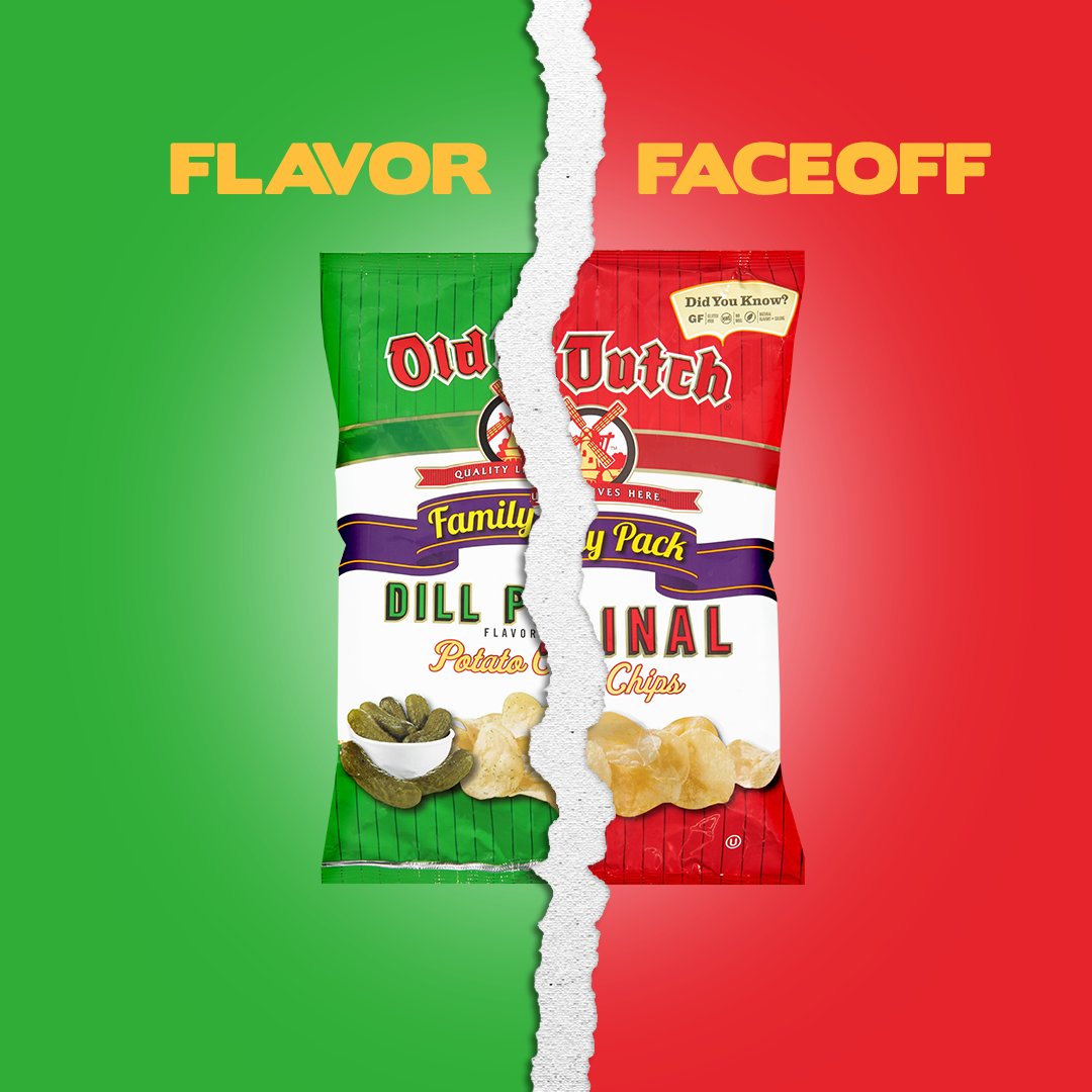 FLAVOR FACEOFF

This ones a tough one! The Fan Favorite Dill Pickle Chips vs the  Delicious Original!

Which one would you pick?