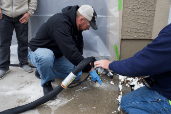 MyFoundationRep's tweet photo. Cracks can be unsightly, and can allow water to seep through. This is why finding the source or cause of the cracking is important before simply patching, or filling the crack.
#foundationrepair #foundationcracks #foundationproblems #foundationsolutions https://t.co/lIpRsVhYbo