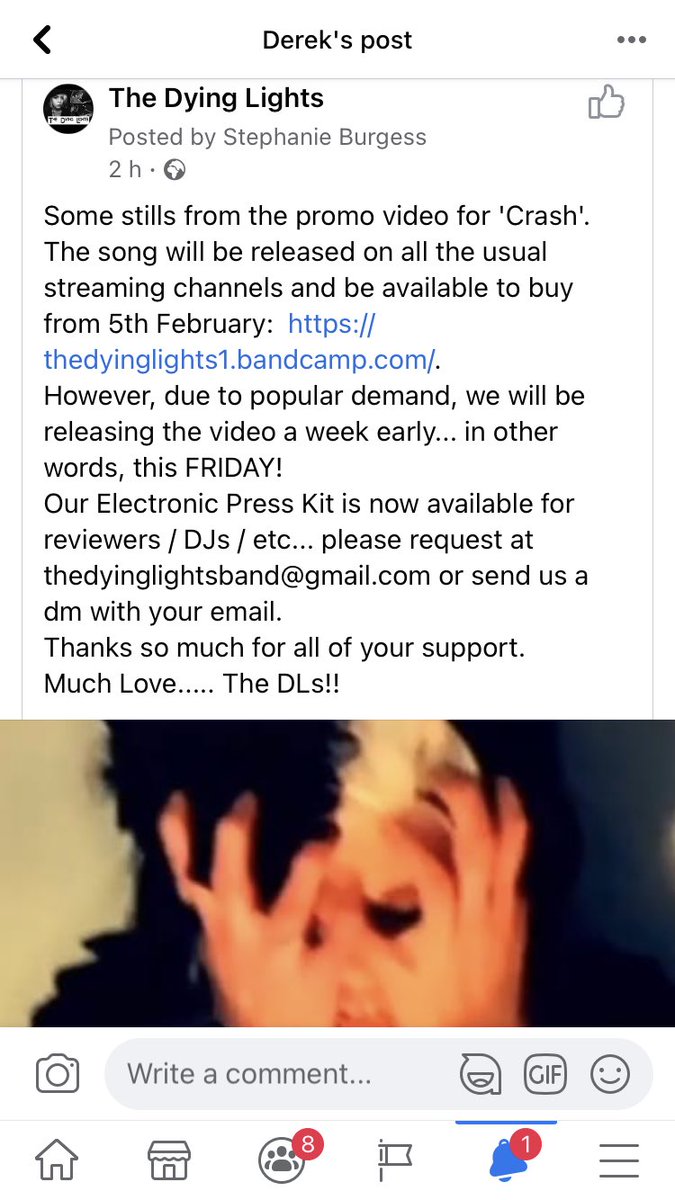 New single announcement #dyinglightsband #crash #NewMusic 
thedyinglights1.Bandcamp.com