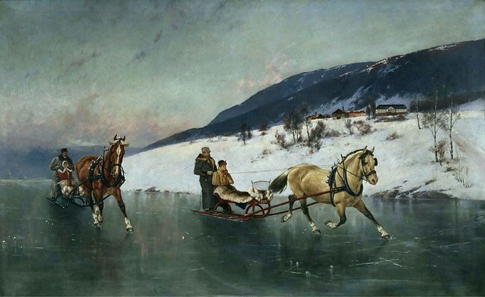 Обоз шел в продолжении двух месяцев. Норвежский художник Axel Ender (1853-1920). Аксель ЭНДЕР художник картины. Айвазовский обоз с золотом.