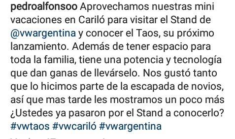 GabyPyP's tweet photo. @pedroalfonsoo @paulitachaves más novios y como siempre tan enamorados
❤️ y más LINDOS que #VWTaos @vwargentina #VWCarilo 😜😂 https://t.co/Qb4NnPRjzC