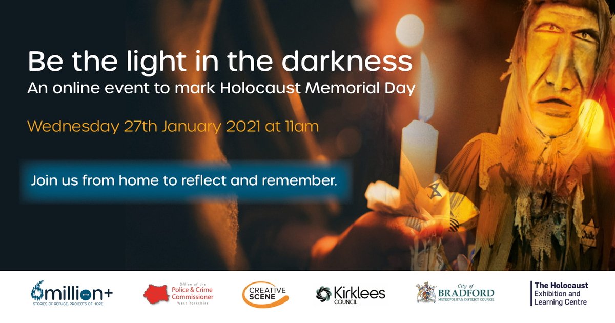 The theme for Holocaust Memorial Day 2021 is- ‘’be the light in the darkness’’, which is a reference to the fractured nature of our discourse in an increasingly polarised world. To join us on the 27th Jan, 11am, use the link below.
youtube.com/channel/UC3P5-…