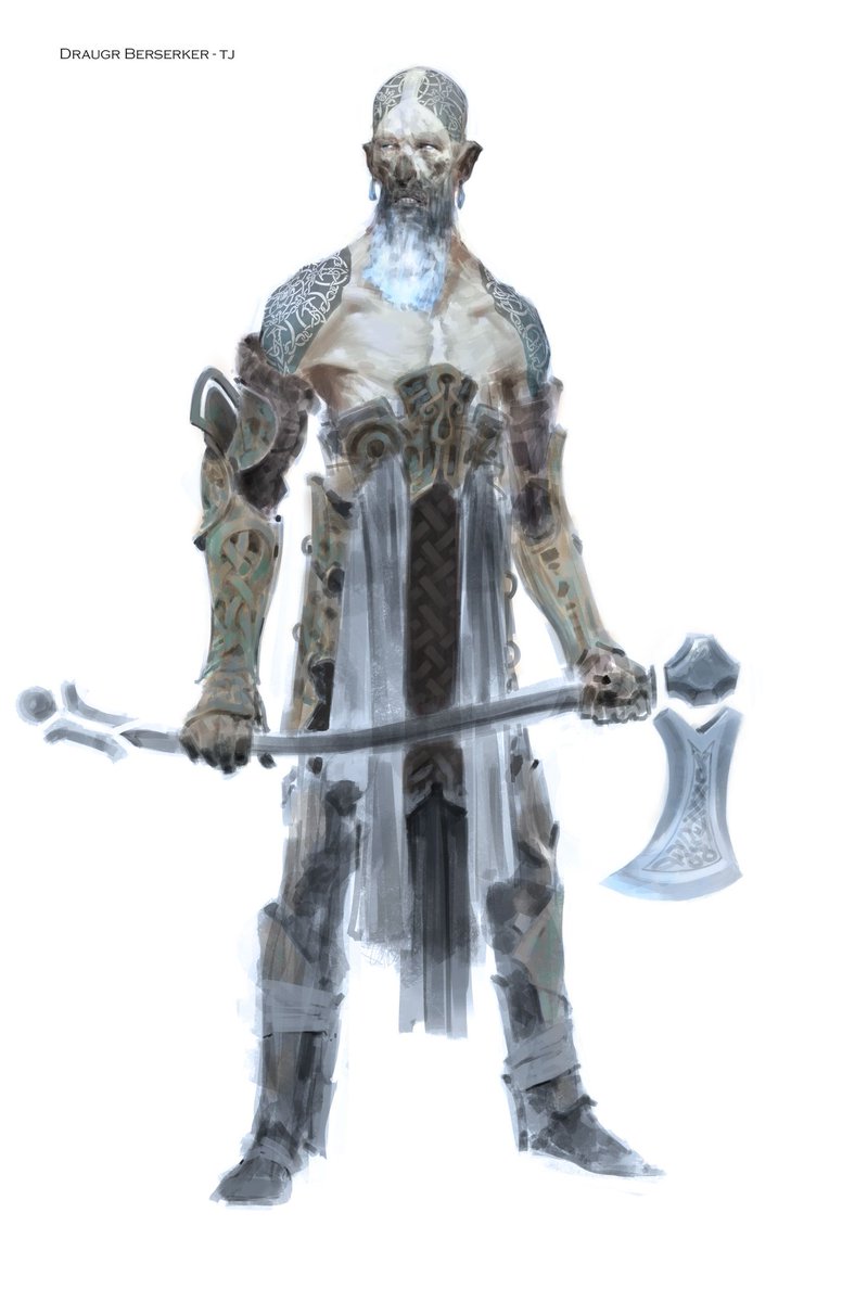 lanzar molestarse Indica Tyler Jacobson en Twitter: "I had a lot of fun working on the Draugr for  Kaldheim. It was a fun challenge developing a dead frozen look but not too  far into zombie.