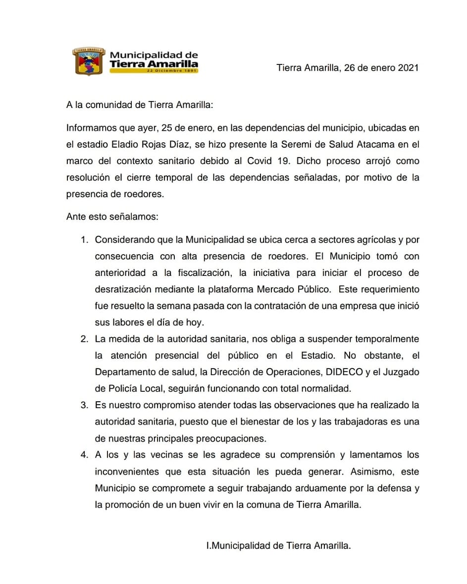 Municipalidad de Tierra Amarilla tweet media
