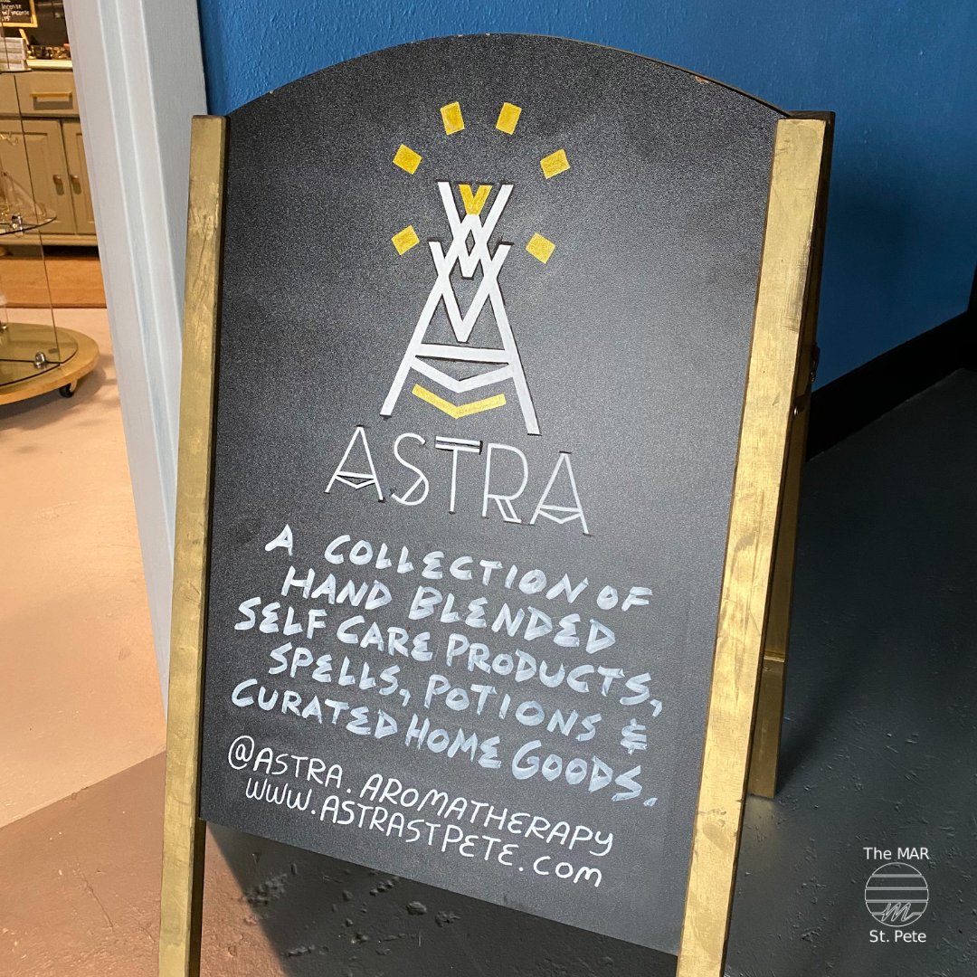 TheMarStPete's tweet photo. We are so excited to have Cassie and her brand taking up shop in The MAR! Stop by today and come say hi! ⭐️  Learn more about Cassie and ASTRA here 👉 https://t.co/9slVLWwKha #stpete #venue #create https://t.co/hk0uuVALuP
