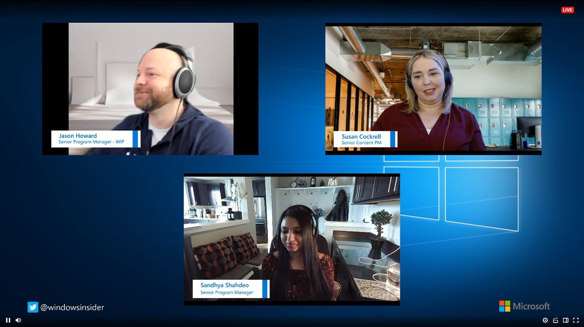 aavdberg's tweet image. Now watching #WIPwebcast at #Twitch with @SusanWCockrell Sandhya Shahdeo and @NorthFaceHiker Awesome @OfficeInsider program Basics