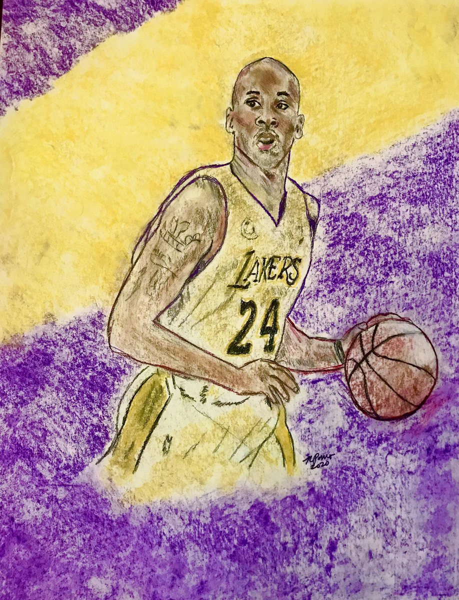 Nicolepano's tweet photo. Today is the year passing of Kobe This picture I drew to honor his passing along with his daughter & the others in the helicopter crash #artist #artistsontwitter #ArtistOnTwitter #artistsoftwitter #kobe #KobeBryant #KobeBryantArt #KobeandGianna #RIPKobe #kobe24 #Gianna #KOBERIP https://t.co/3zsunZOtnF