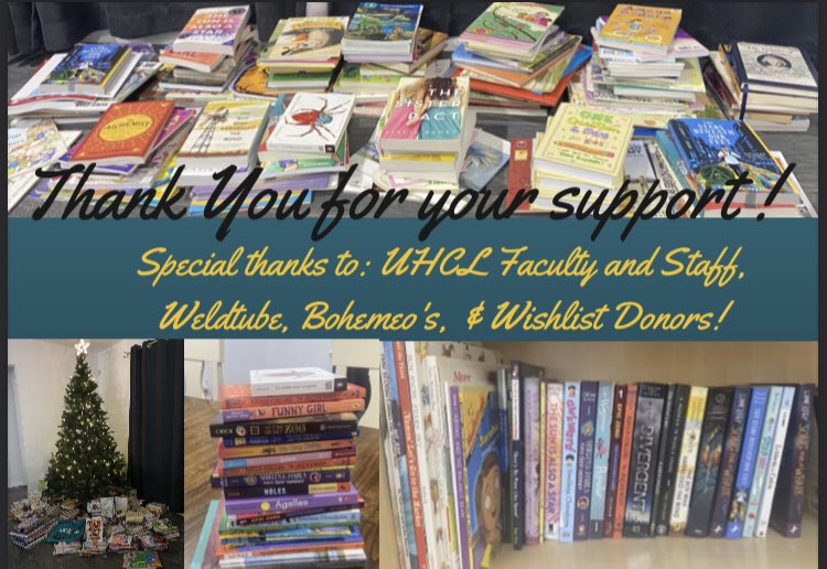 Thank you to LISTA, <a href="/UHClearLake/">University of Houston-Clear Lake</a> , WSSA and to all who donated!!! #uhcl #bsw #socialwork #bookdrive #uhclbookdrive #uhclswso