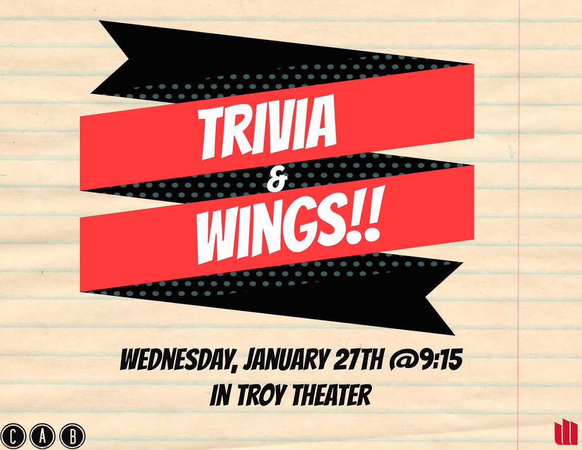 cabwu's tweet photo. TRIVIA IS BACK TOMORROW NIGHT!!! https://t.co/IIn6ALcjii