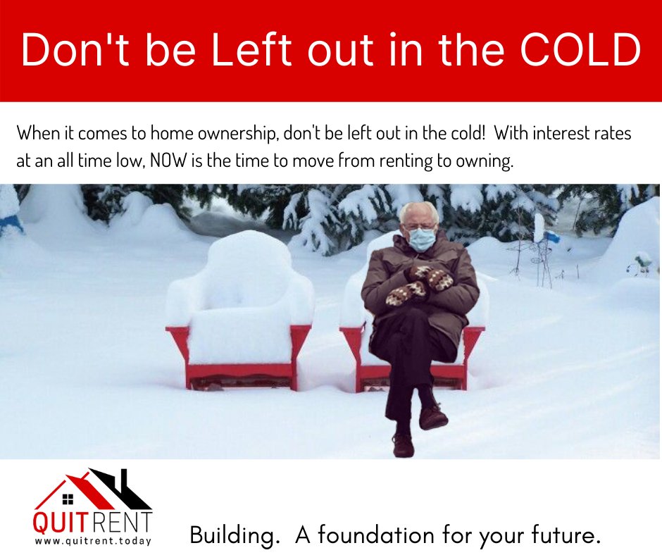 RentQuit's tweet photo. Don't be like Bernie!  Contact us to learn how to move from renting to owning.

https://t.co/Lb2Om8zB9w https://t.co/QUoGJg1pP9