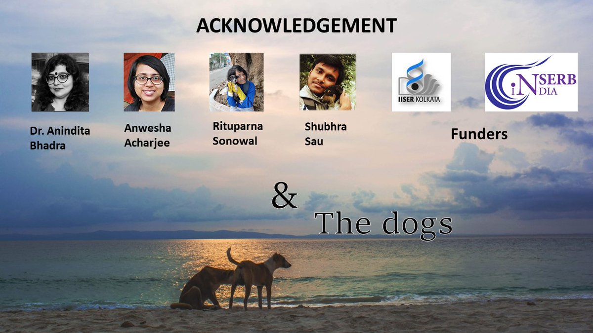 Scavengers can be Choosers: A study on food preference in free-ranging dogs  https://doi.org/10.1016/j.applanim.2019.04.012 provide more details.It's been a pleasure to participate in this  #AnimBehav2021 conference. 6/6