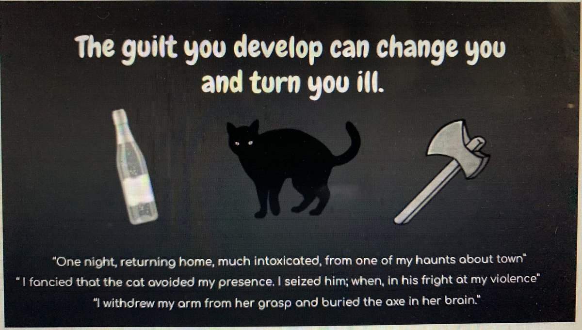 nicolegaro15's tweet photo. Black Cat theme review. #litanalysis #poe @MrsGenao @HowellTwpMSS https://t.co/Wei2CZtP5u