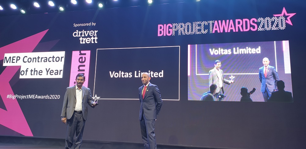𝗩𝗼𝗹𝘁𝗮𝘀 𝗟𝗶𝗺𝗶𝘁𝗲𝗱 <a href="/VoltasLimited/">Voltas Limited</a> chosen as the 𝗠𝗘𝗣 𝗖𝗼𝗻𝘁𝗿𝗮𝗰𝘁𝗼𝗿 𝗼𝗳 𝘁𝗵𝗲 𝗬𝗲𝗮𝗿 at the #BigProjectMEAwards2020
𝗖𝗼𝗻𝗴𝗿𝗮𝘁𝘂𝗹𝗮𝘁𝗶𝗼𝗻𝘀!
Award presented by Driver Trett #drivertrett
#BigProjectAwards2020
