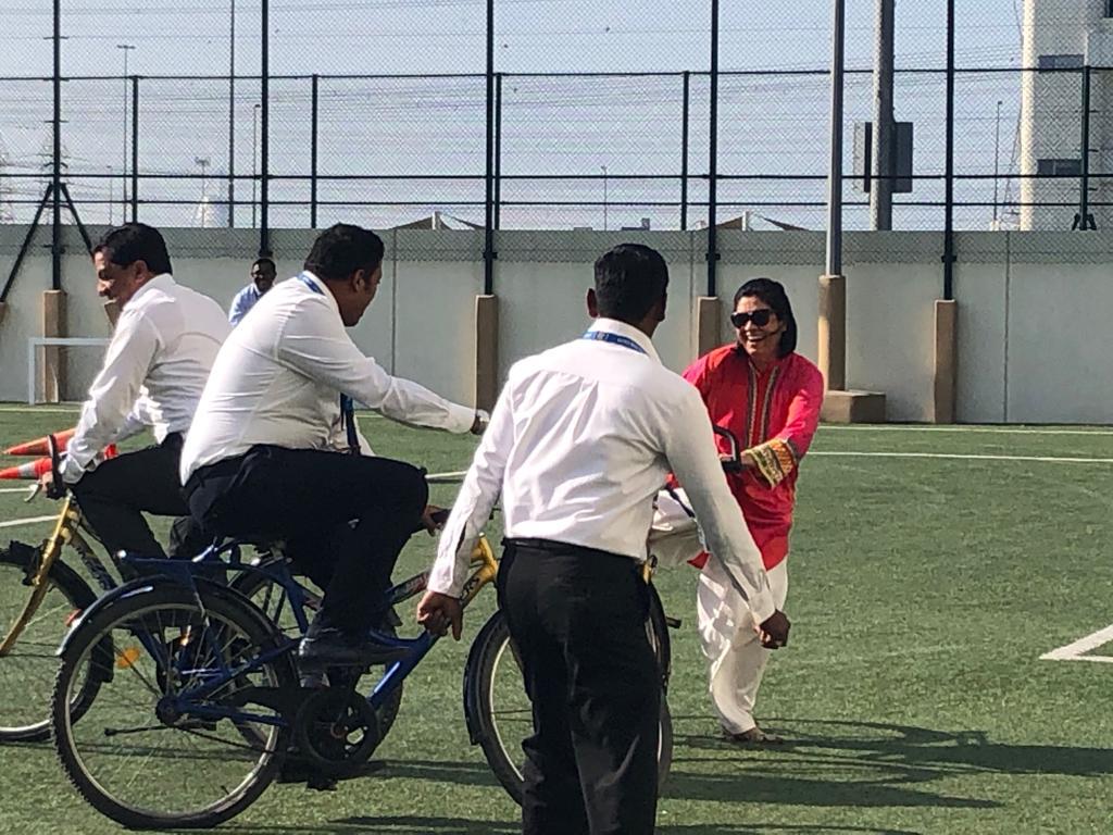 I was nominated by @jayarajvenetia to post 7 pictures from my life as an educator. Day 4: Work hard, play hard. 🚲#Activity #Aerobics #Education Today, I nominate <a href="/Archana_adidev/">Archana</a>
#DayInTheLifeOfAnEducator