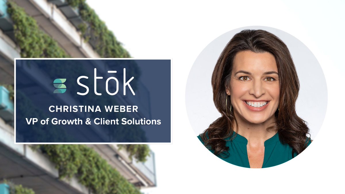 We're thrilled to welcome Christina Weber as stok's Vice President of Growth and Client Solutions! stok.com/stok-welcomes-… #corporaterealestate #cre #sustainability #sustainablebuildings #healthybuildings #esg #climateaction #leed