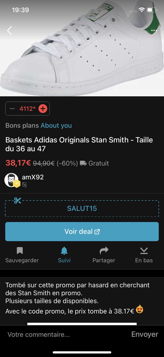 JH00717's tweet photo. @Dealabs Trop cool vos deals ! 
Achetez pas chère ne recevez que la moitié ! #dealabs #adidas #aboutyou @ABOUTYOUDE https://t.co/cu6nowAeAE