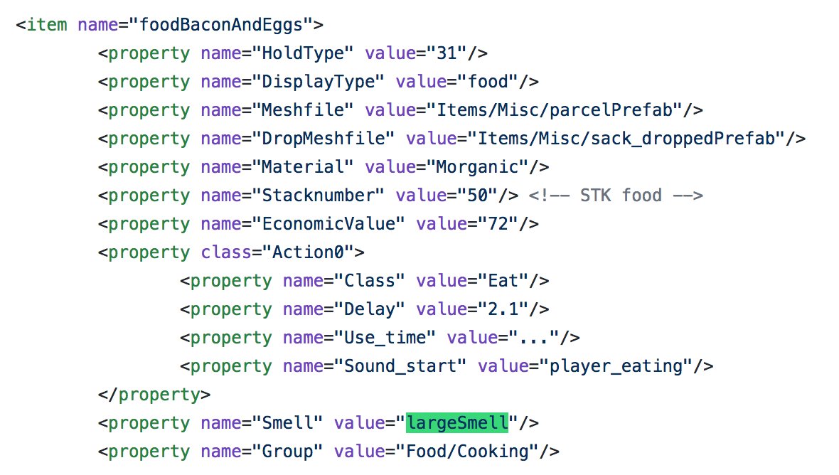 Next up, sneaking around while carrying food wakes up zombies but *only* two foods: raw meat, and bacon and eggs. Since everyone else plays as a brawler they like cooking bacon and eggs since it's low cost and high food, but if you're agile it's the *only* food zombies smell.