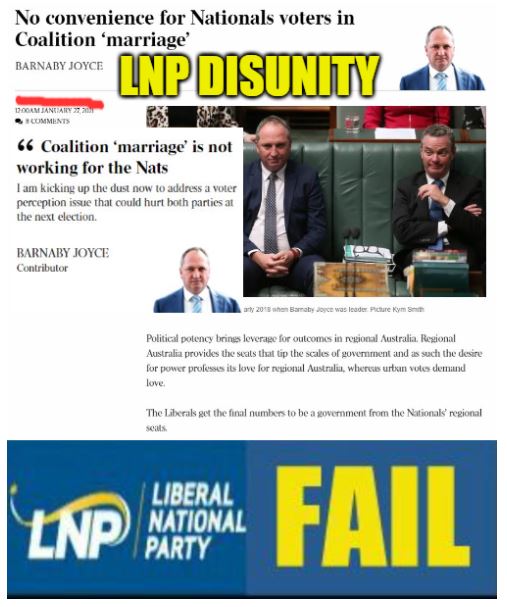 LyndaFrench19's tweet photo. #LNPDisunity
No convenience for Nationals voters in Coalition ‘marriage’ BARNABY JOYCE
With dismal polling for Nationals
https://t.co/LoBAUD65bS
Read: https://t.co/YovX1shAVo https://t.co/kKDVpzahuZ