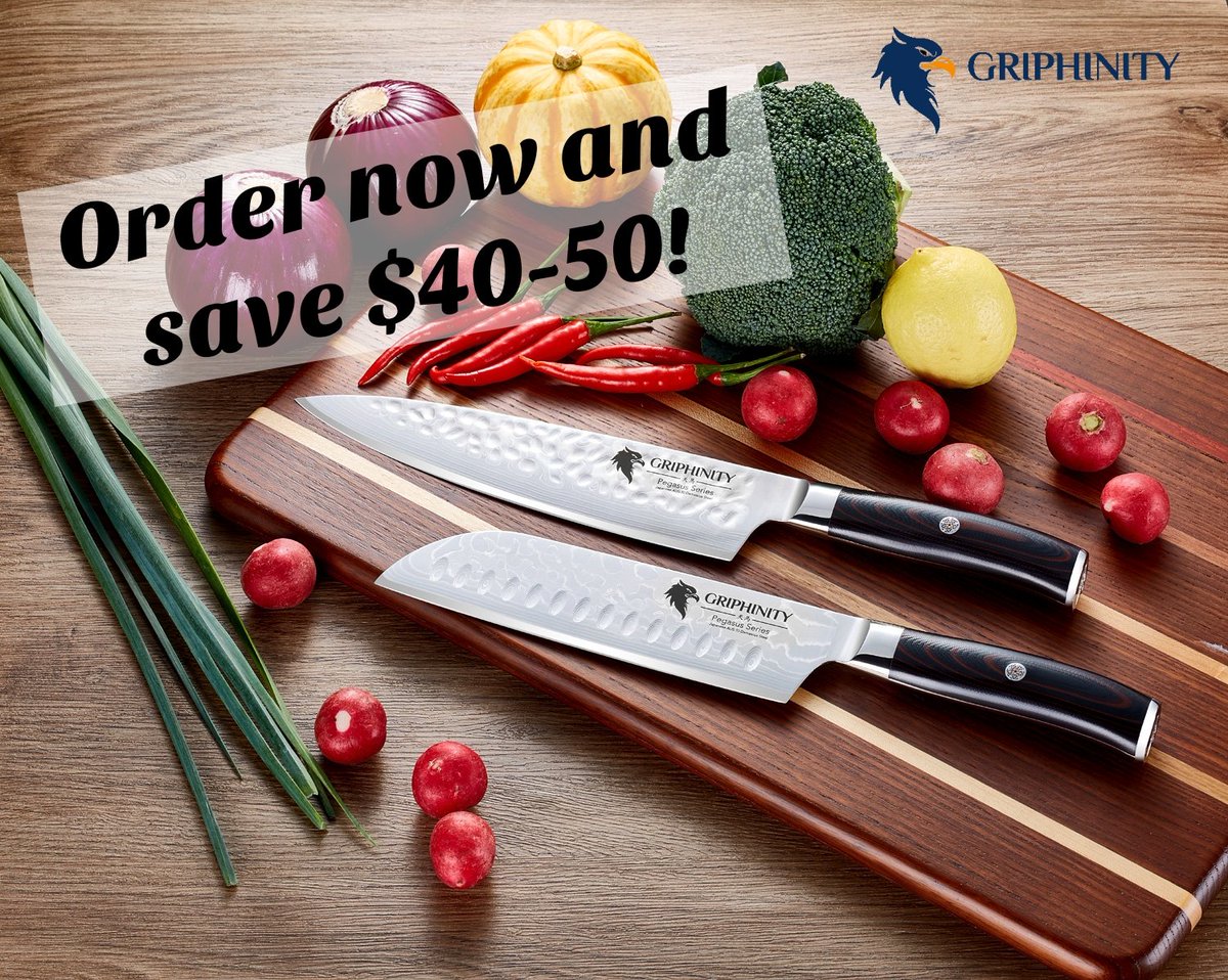 griphinity's tweet photo. We're selling out all our knives at https://t.co/ocvSONVDIl - discounts available while stocks last! https://t.co/aSKdGkx99n