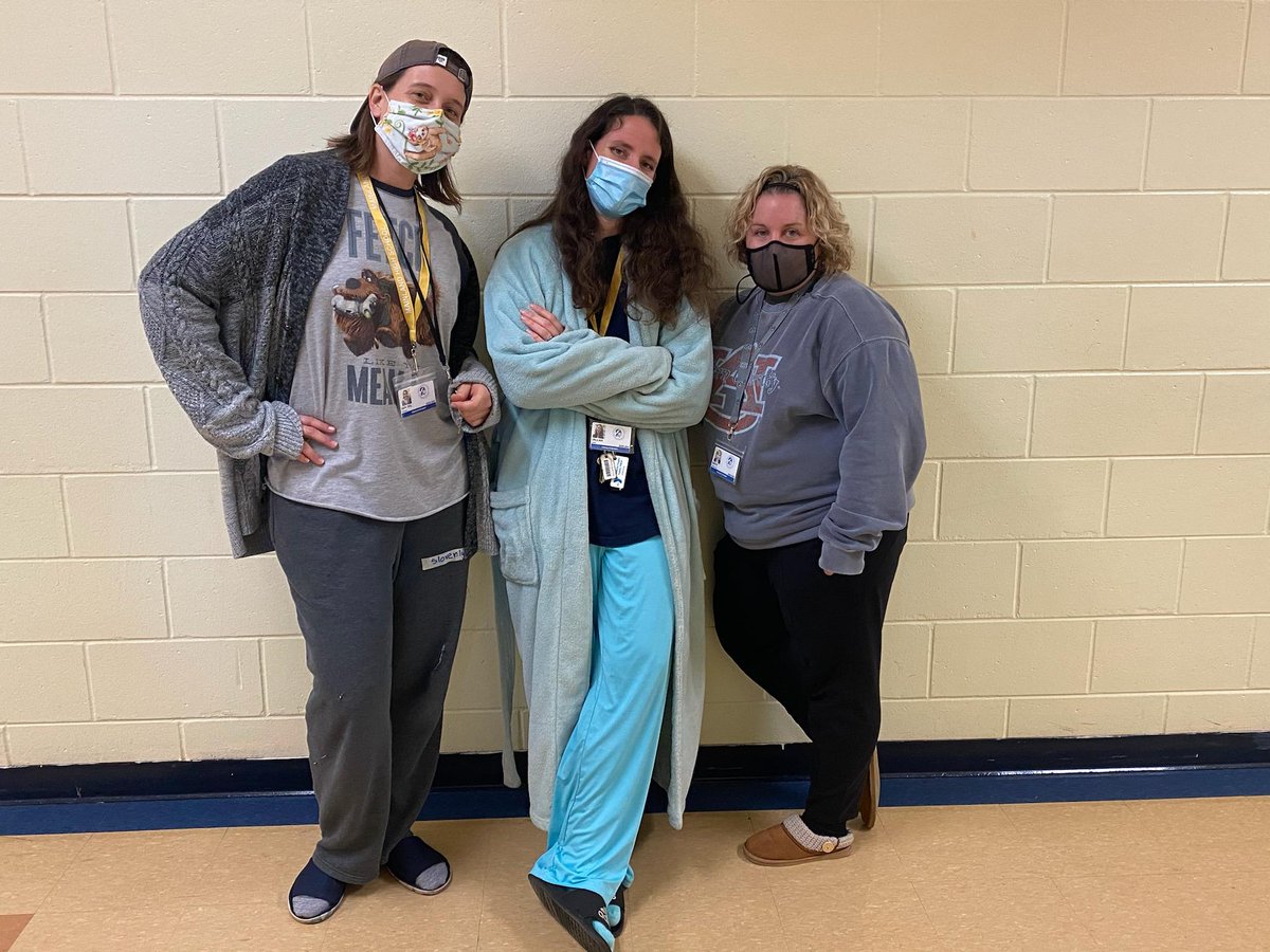 ELA teachers celebrating literacy week on vocab dress up day! The word is "slovenly"- bonus points for using a word found in their text this week!😍 <a href="/Mainlandhigh/">Mainland High School</a> #bpnd
