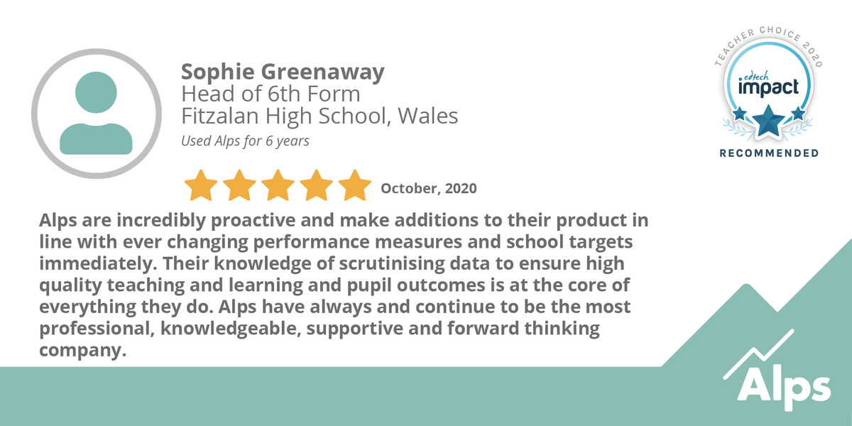 alpsva's tweet photo. Thank you, Sophie Greenaway, Head of 6th Format Fitzalan High School in Wales for a smashing review! Read the full review here: https://t.co/gCcx5as8oQ 

#AlpsClientSpotlight https://t.co/TV70C8ZI5z