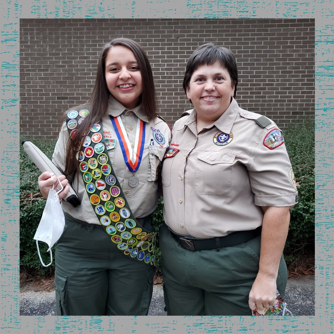 ConnectionsGa's tweet photo. Congratulations to Tasha B. who made the Inaugural Class of Female Eagle Scouts and is now the first female Eagle Scout in the district!
#GACA100 #GACA2021 #DiamondYear #VirtualLearning #Georgia https://t.co/ozcccXK097